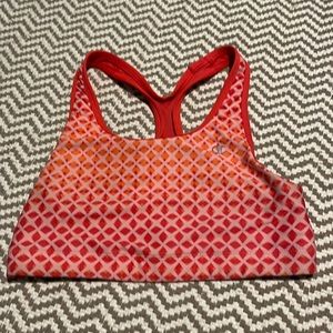Champion Orange Printed Sports Bra